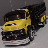 Miniatura Mercedes-Benz L-1113 Amarela Chassi-cabine clássico (Escala 1/24)