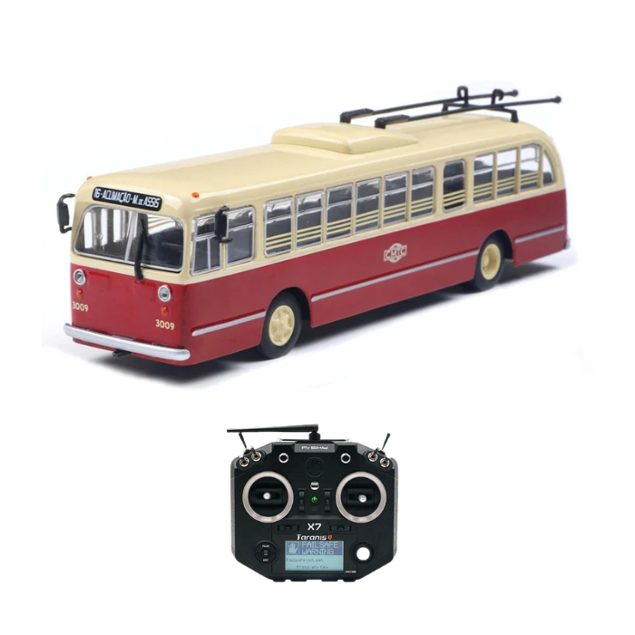 Miniatura Ônibus Pullman Westinghouse "CMTC" - Vermelho/Bege - Escala 1/24 (Controle Remoto)