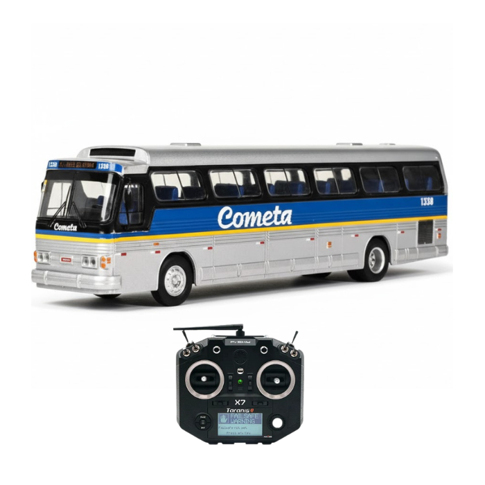 Miniatura Ônibus Scania CMA Flecha Azul VII "Cometa Fretamento" - Escala 1/14 (Controle Remoto)